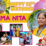 6x4 Happy 55th Birthday Mama Nita