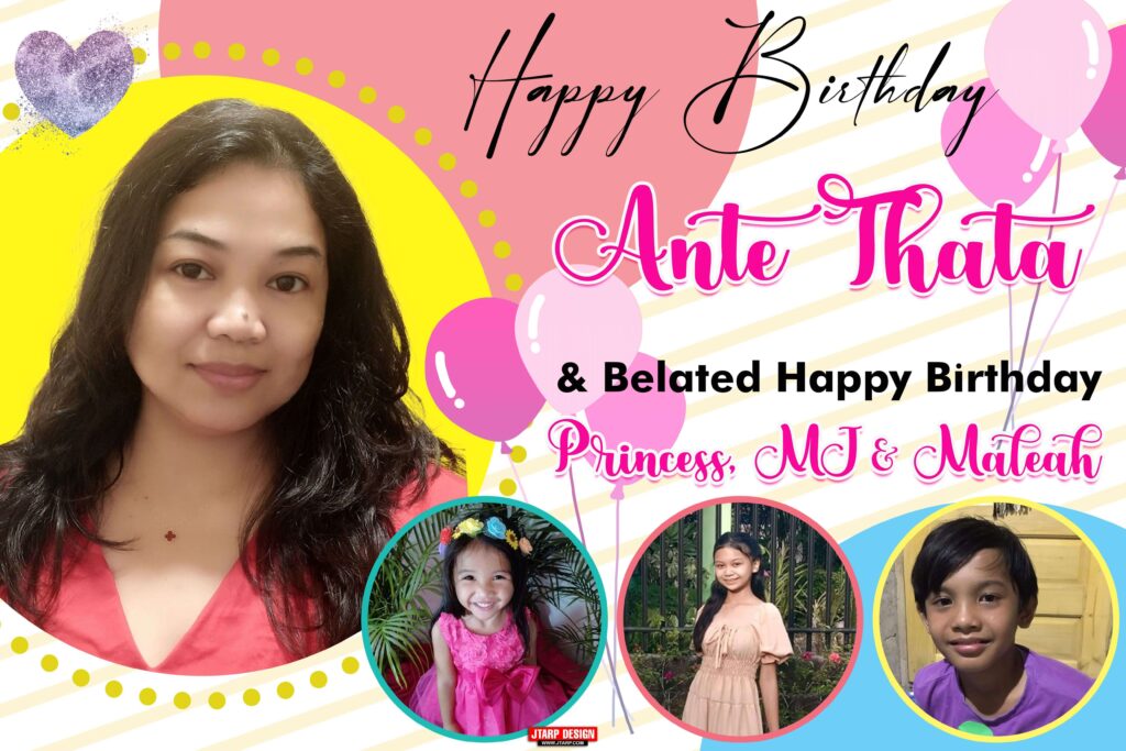 6x4 Happy Birthday Ante Thata