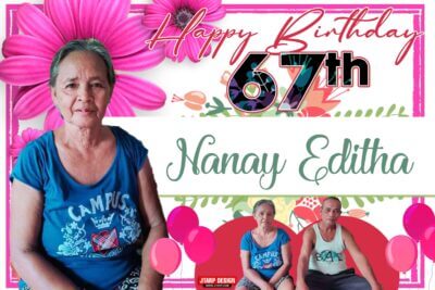 3x2 Happy 67th Birthday Nanay Editha