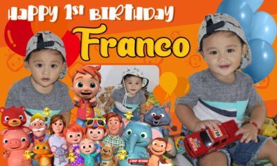5x3 Happy 1st Birthday Franco Cocomelon Tarpaulin Design