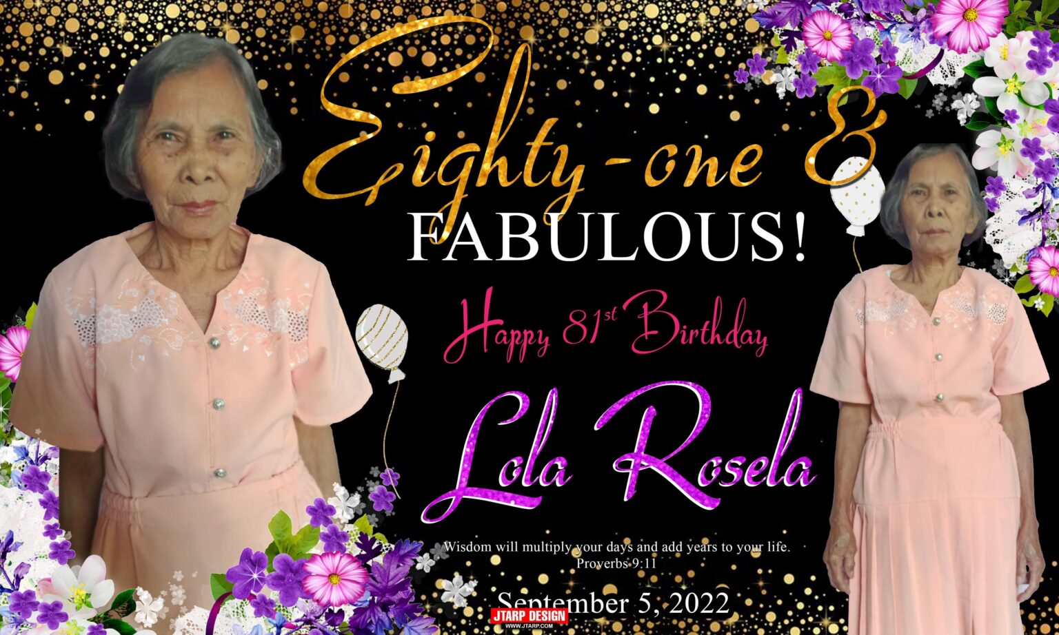 5x3 Happy 81st Birthday Lola Rosela