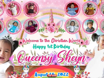 5x3 Welcome to the christian world and Happy 1st birthday QUEENSY SHEYN 1