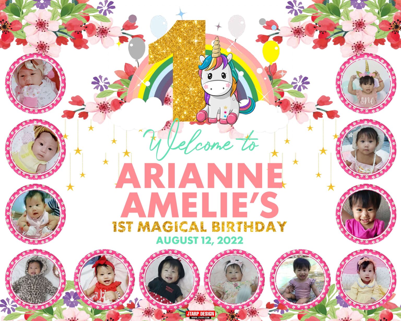 5x4 Arianne Amelie First Magical Birthday Tarpaulin Design V2