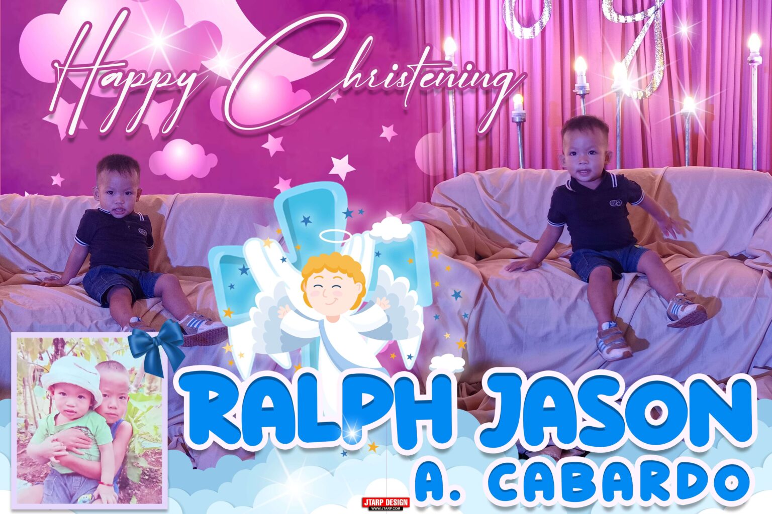 6x4 Happy Christening Ralph Jason Cabardo