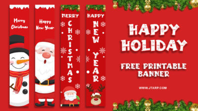Merry Christmas and Happy New Year Outdoor Banners Thumbnail