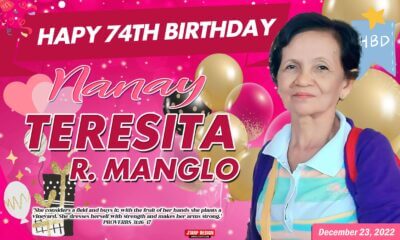 3x5 74th Birthday Teresita Manglo Tarpaulin Design