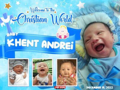 4x3 Welcome to the christian world Khent Andrei Ambis
