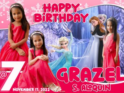 5x7 7th Birthday Grazel Aloquin Frozen Theme