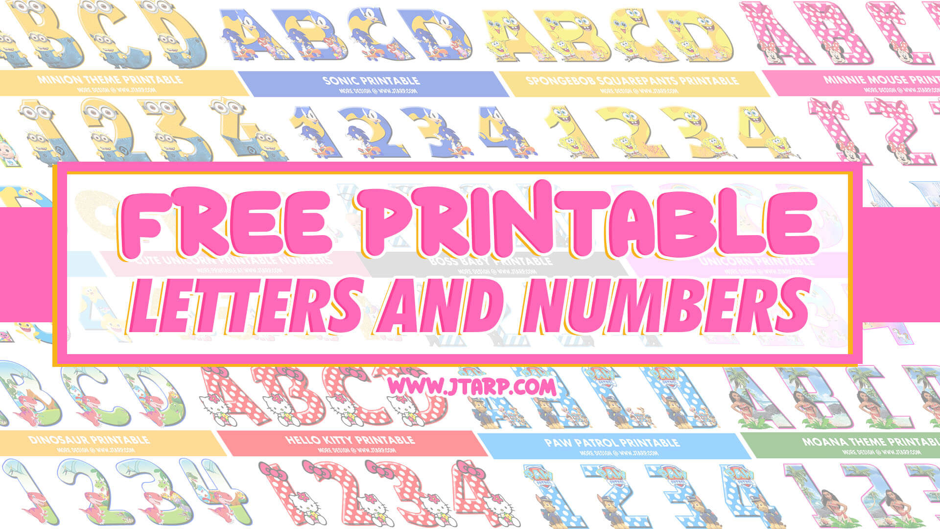 Free Printable Alphabets Letters and Numbers Compilation Thumbnail