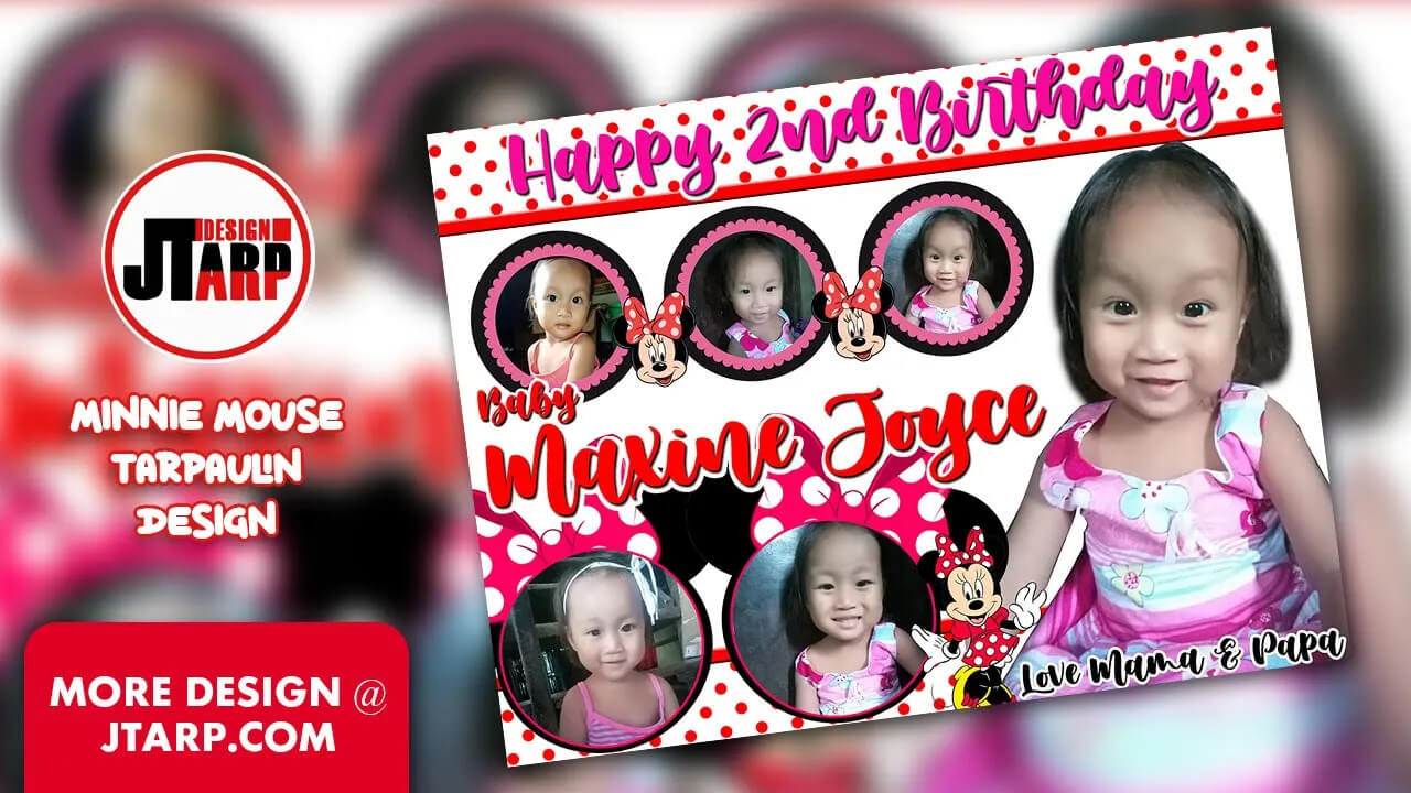 Maxine Minnie Mouse Tarpaulin Design