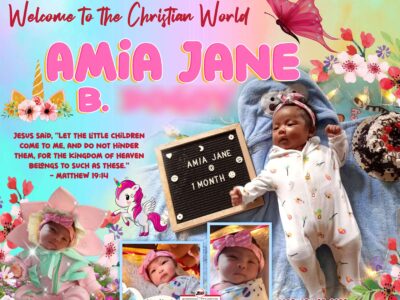 5x4 Welcome to the Christian World Amia Jane Unicorn Tarpaulin Design