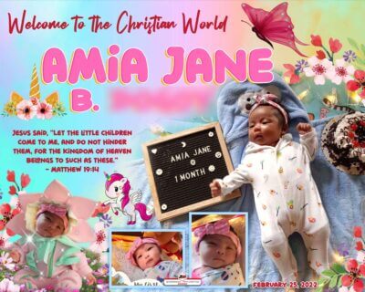 5x4 Welcome to the Christian World Amia Jane Unicorn Tarpaulin Design