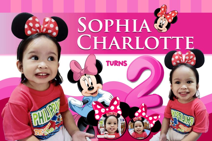 6x4 Sophia Charlotte is turning 2 Minnie Mouse Design copy 1