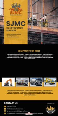 SJMC Construction Services Flyer and Business Card Design
