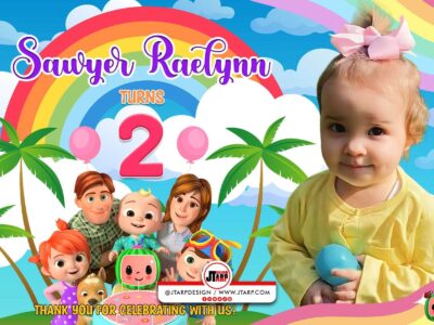4R Size Sawyer 2nd Birthday Ref Magnet Cocomelon Design Copy copy