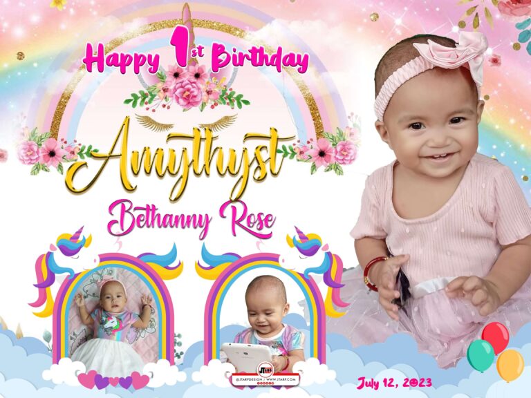 4x3 Amythyst Bethanny Rose Unicorn Tarpaulin Design copy