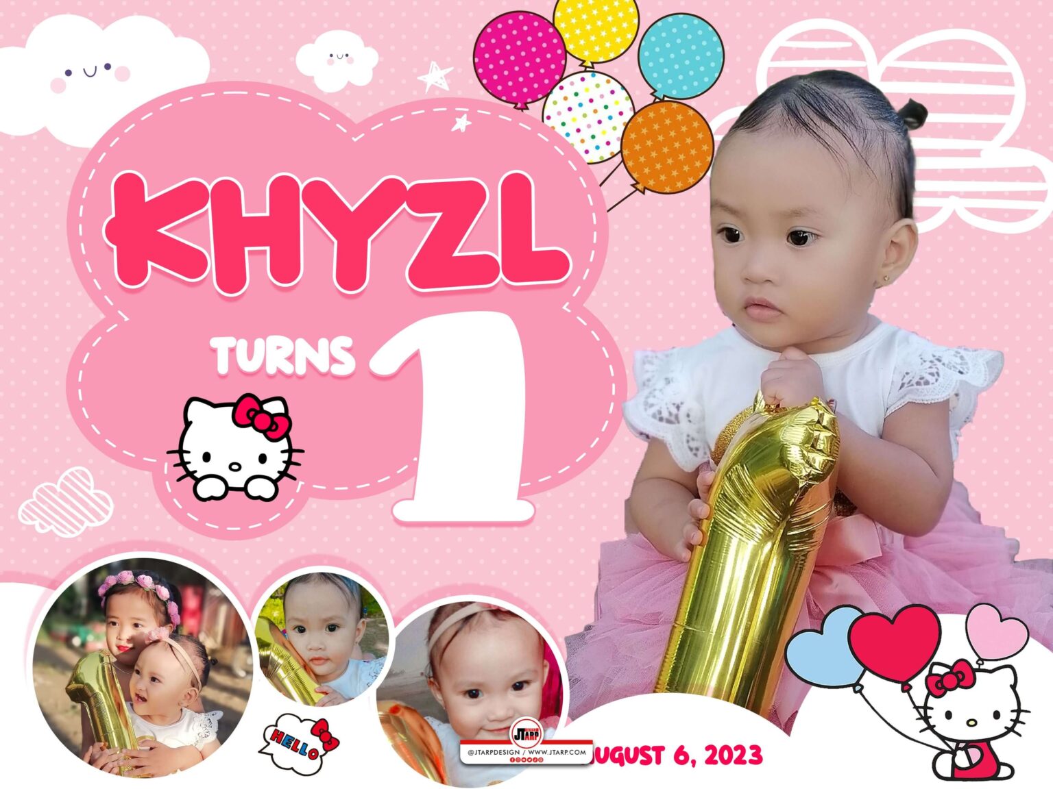4x3 Khyzl turns 1 Hello Kitty Tarpaulin Design copy