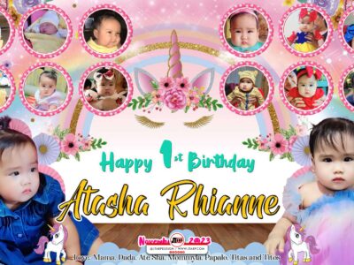 5x3 Happy 1st Birthday Atasha Rhianne Unicorn Theme Tarpaulin Design by Jtarp copy