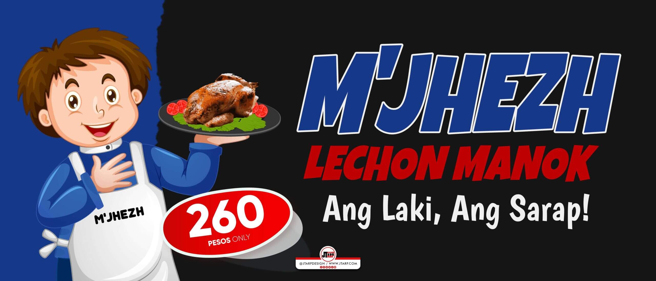 7x3 M jhezh Lechon Manok Banner for Top of Store