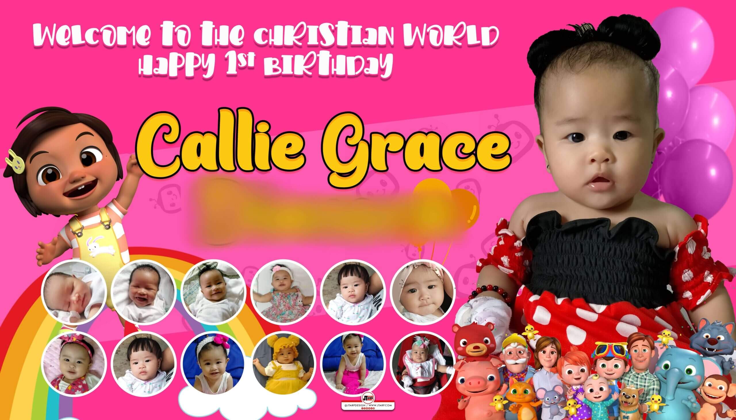 7x4 Welcome to the Christian World and Happy 1st Birthday Callie Grace copy