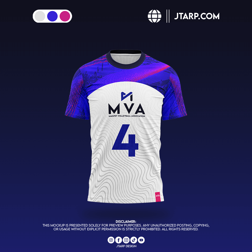 MVA Volleyball Jersy White and Blue Design Artboard 2