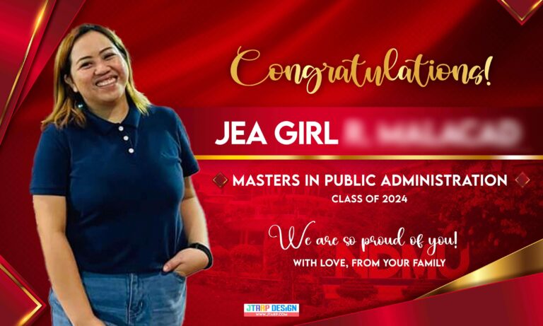 3x5 Congratulations Jea Girl Masters in Public Administration