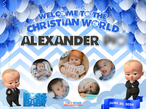 Alexander Baptism Boss Baby Design