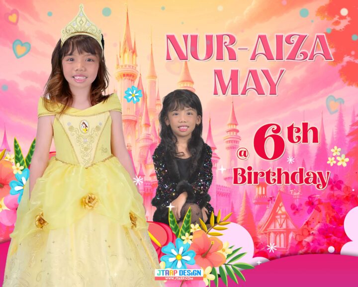 4x5 Happy 6th Birthday Nur Aiza May Princess Bell Theme V2 1