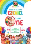 5x7 Ezekiel turns one Cocomelon Design