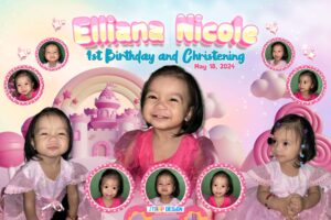 6x4 1st Birthday and Christening ELLIANA NICOLE CANDYLAND Theme