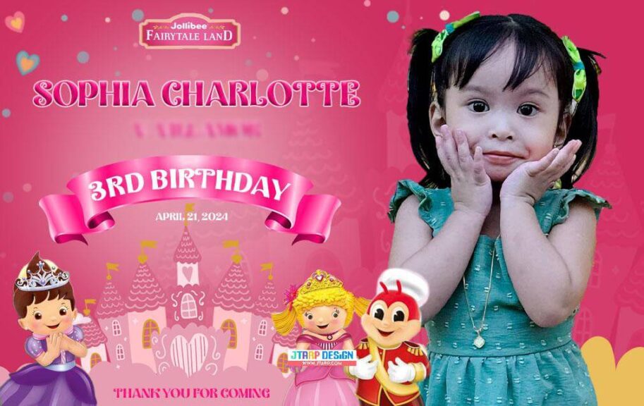 ATM Size Sophia Charlotte Sophia Charlotte Villamor is turning 3 Jollibee Fairyland Souvenir Design copy