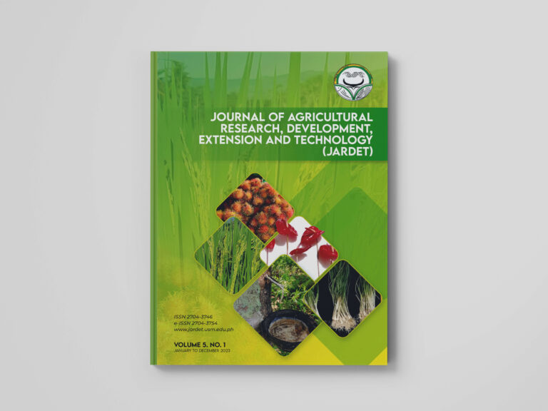 Book Cover Journal of Agricultural Research Development Extension and Technology JARDET