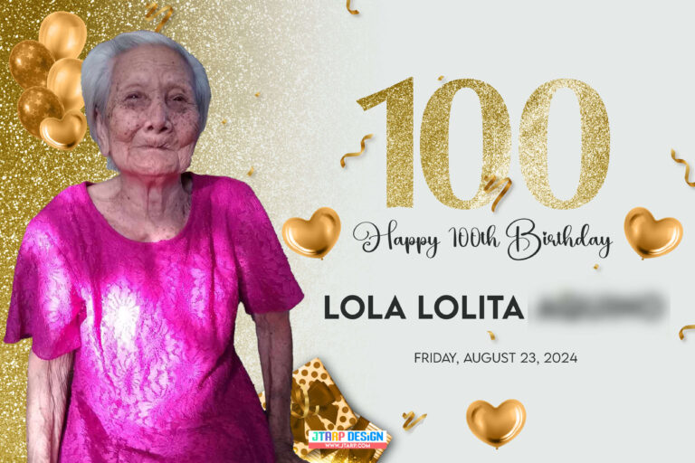 3x2 Happy 100 Birthday Lola Lolita Tarpaulin Design copy