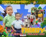 4x5 Happy 7th birthday THIRDY Minecraft Design
