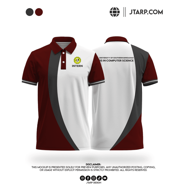 BSCS OJT Maroon Polo Shirt Layout Artboard 1