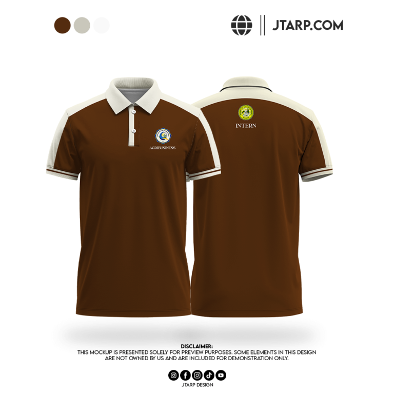 CBDEM Agribusiness OJT Chocolate Brown Beige Polo Shirt Design 2025 Artboard 1
