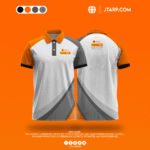 DEAR FM Radio Station Orange Polo Shirt Layout Artboard 1