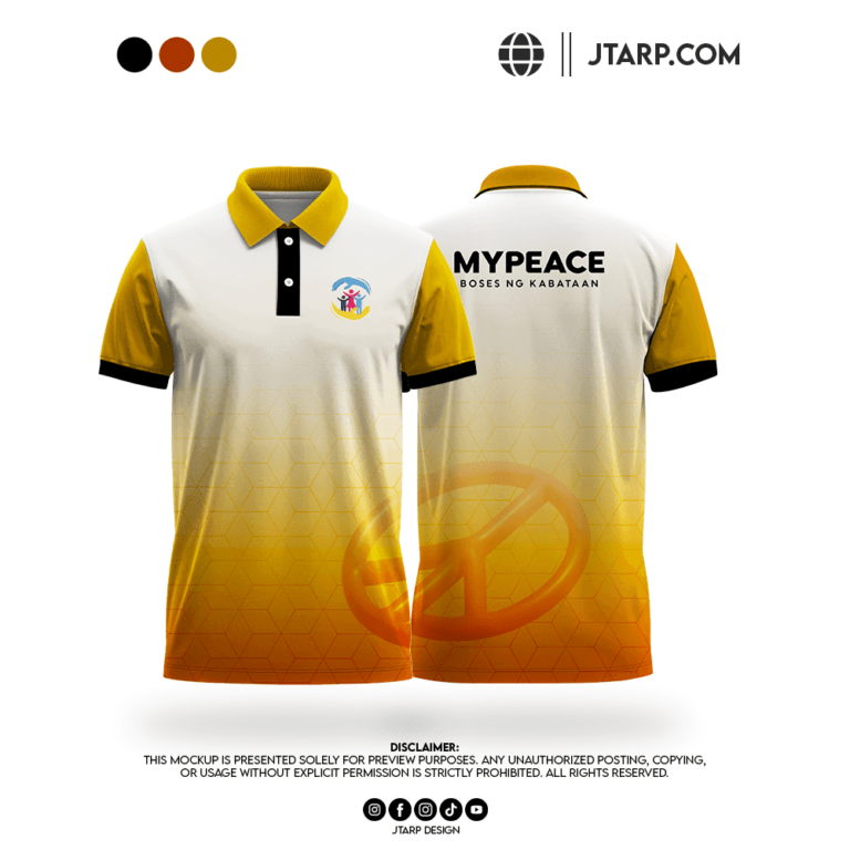 MYPEACE Boses ng Kabataan Yellow Gradient Polo Shirt Design Artboard 1