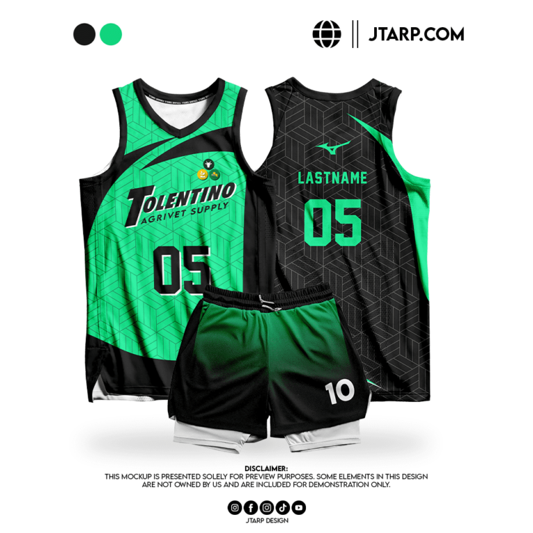 Tolentino Agrivaet Green Black Sleeveless Jersey Design Artboard 1