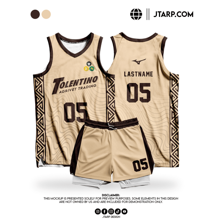 Tolentino Agrivaet Tan with Pattern Sleeveless Jersey Design Artboard 1