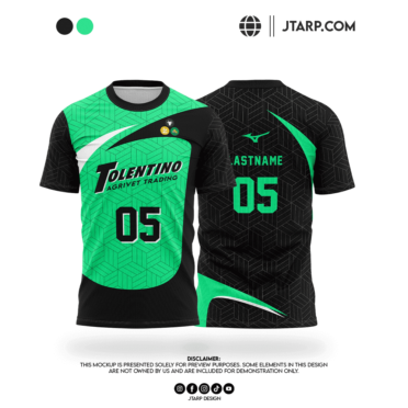 Tolentino Agrivet Black Green Jersey Design Artboard 1