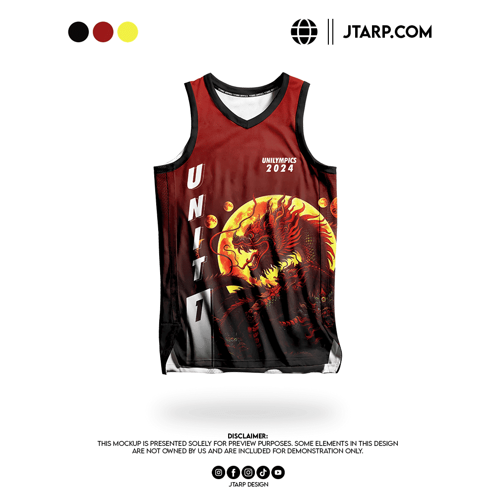 USM Unilypics 2024 Red Jersey Front Design Artboard 2