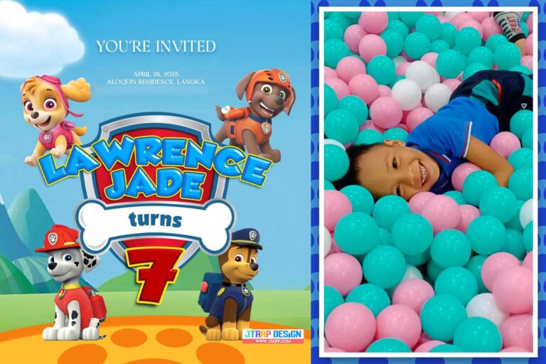 4R Lawrence Jade Paw Patrol Invitation Design