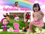 4x3 Sylvaine Adya 3rd Birthday Masha and the Bear Theme