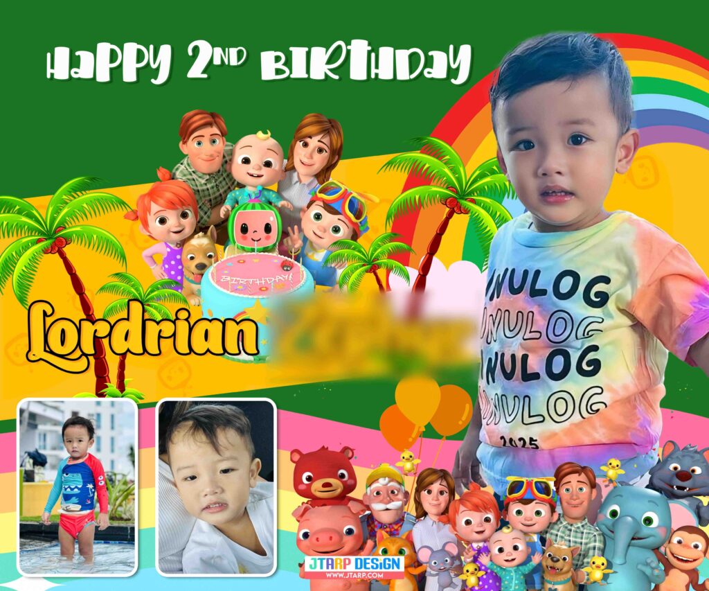 5x6 Lordrian 2nd Birthday Cocomelon Design