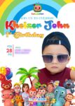 5x7 Kheizer John 1st Birthday Cocomelon Invitation Design