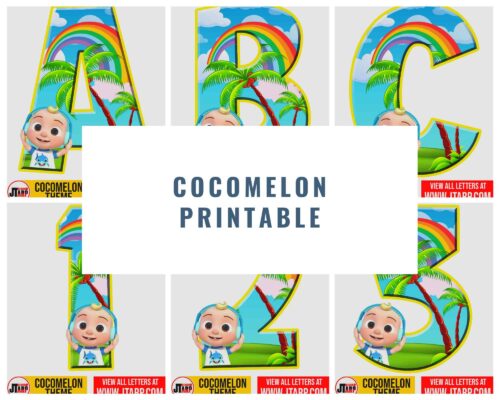 Cocomelon Printable Letters and Numbers [Instant Download]