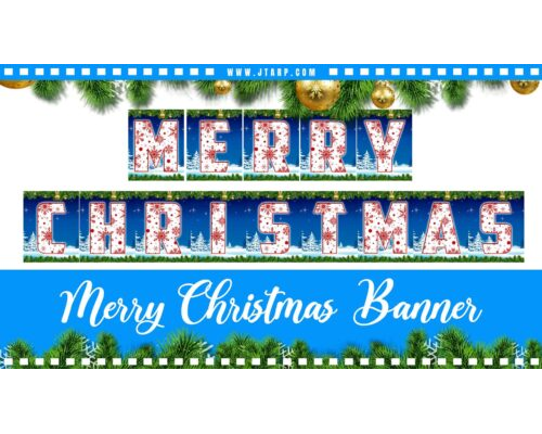 Merry Christmas Printable Banner