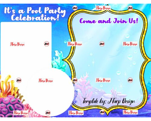 Underwater Theme Birthday Invitation