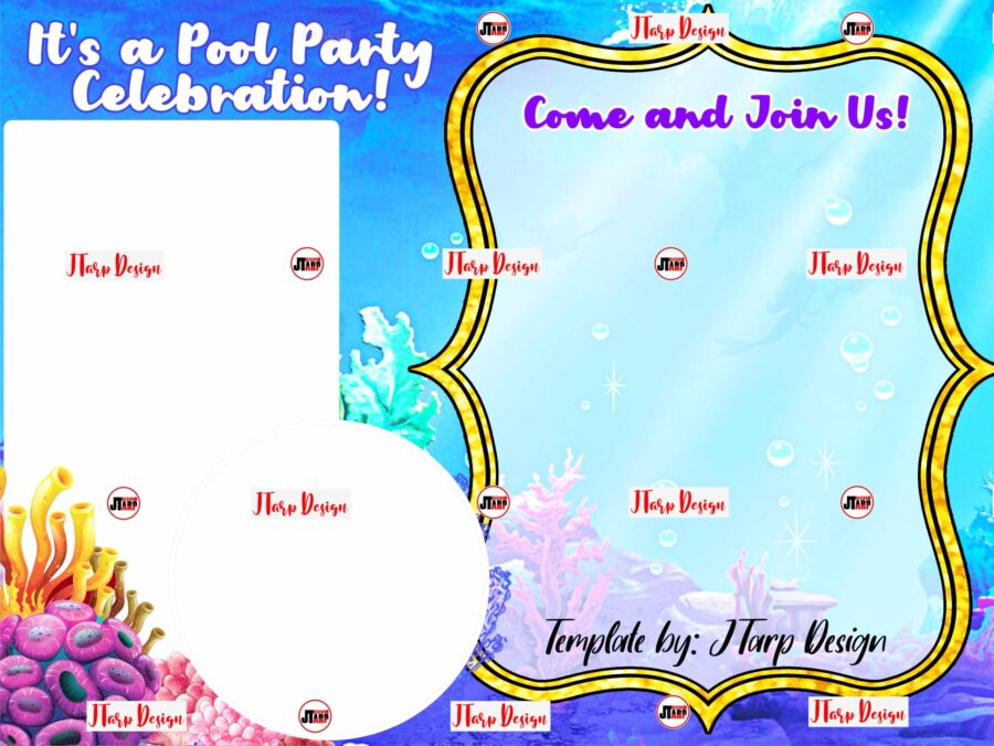 Underwater Theme Birthday Invitation Template